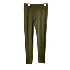 Nike Girls Leggings Dri-Fit Olive Green Leggings Size L Logo Yoga cheer